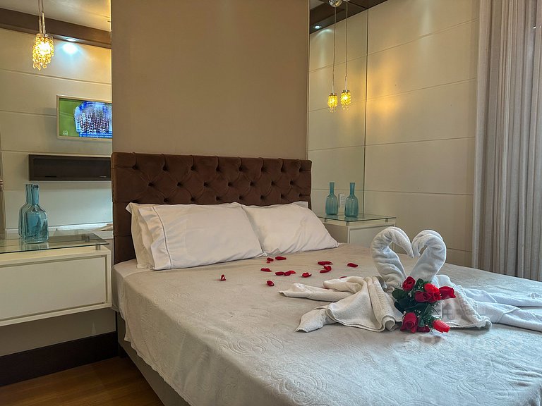 Conforto, 2Q + Lareira e Churrasqueira+Wiffi+Vaga