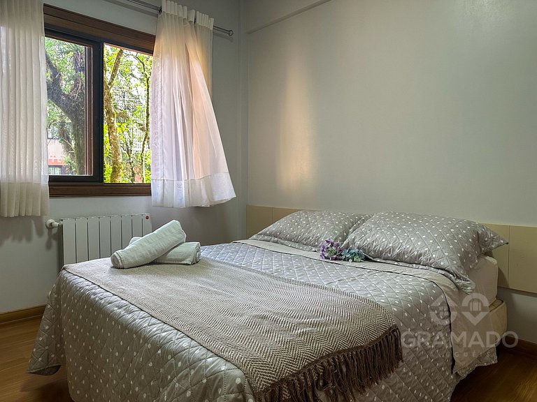 Conforto, 2Q + Lareira e Churrasqueira+Wiffi+Vaga