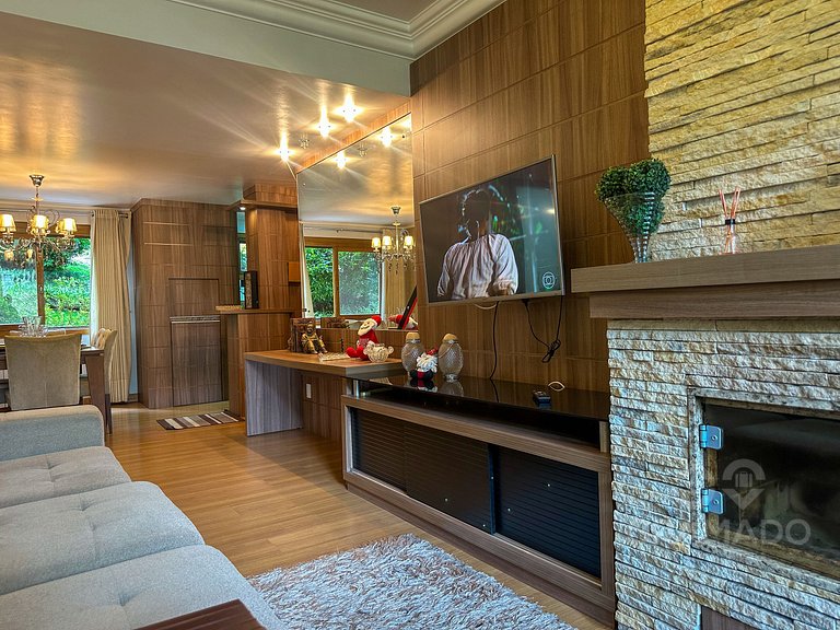 Conforto, 2Q + Lareira e Churrasqueira+Wiffi+Vaga