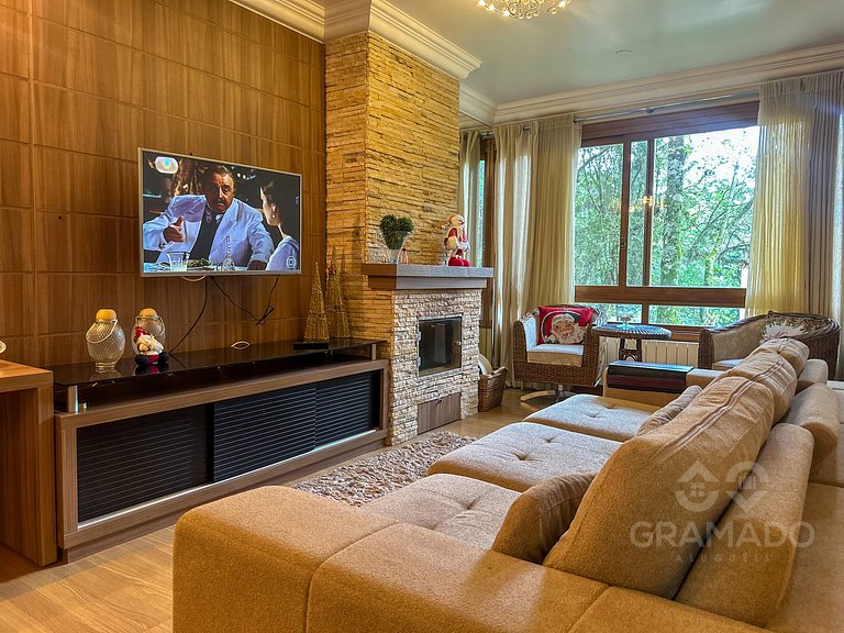 Conforto, 2Q + Lareira e Churrasqueira+Wiffi+Vaga