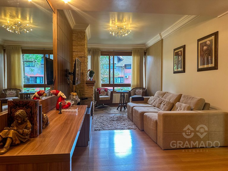 Conforto, 2Q + Lareira e Churrasqueira+Wiffi+Vaga