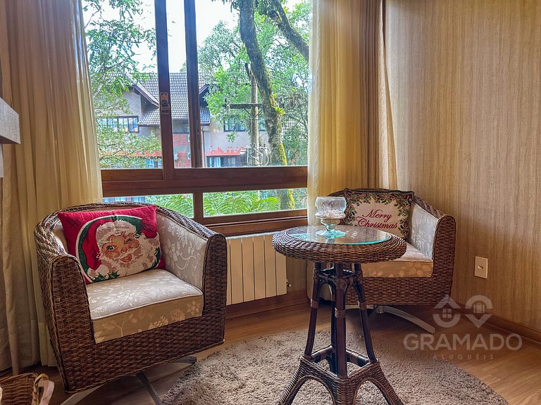 Conforto, 2Q + Lareira e Churrasqueira+Wiffi+Vaga