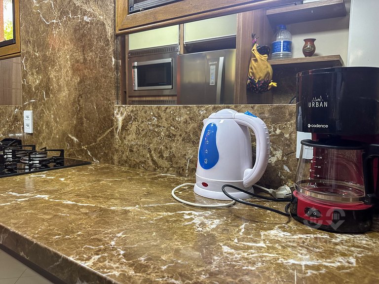 Conforto, 2Q + Lareira e Churrasqueira+Wiffi+Vaga