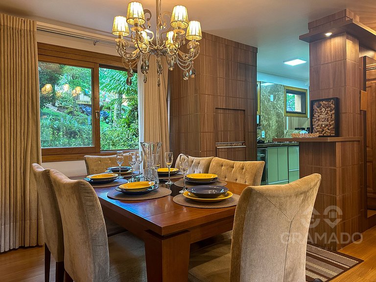 Conforto, 2Q + Lareira e Churrasqueira+Wiffi+Vaga