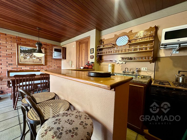 Romântico e Prático - Lareira + Garagem - Lago Negro