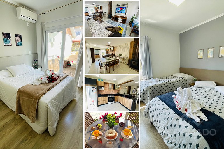 Sua Experiência na Serra Gaúcha • Duplex Charmoso + Lareira+