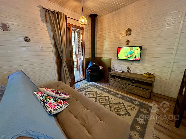 Cabana com Cachoeira e Piscina Natural - Gramado