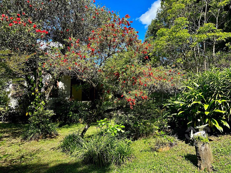 Casa em Gramado com Cachoeira e Piscina Natural